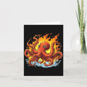 Awesome Flames Octopus Costume for Adults and Kids Card