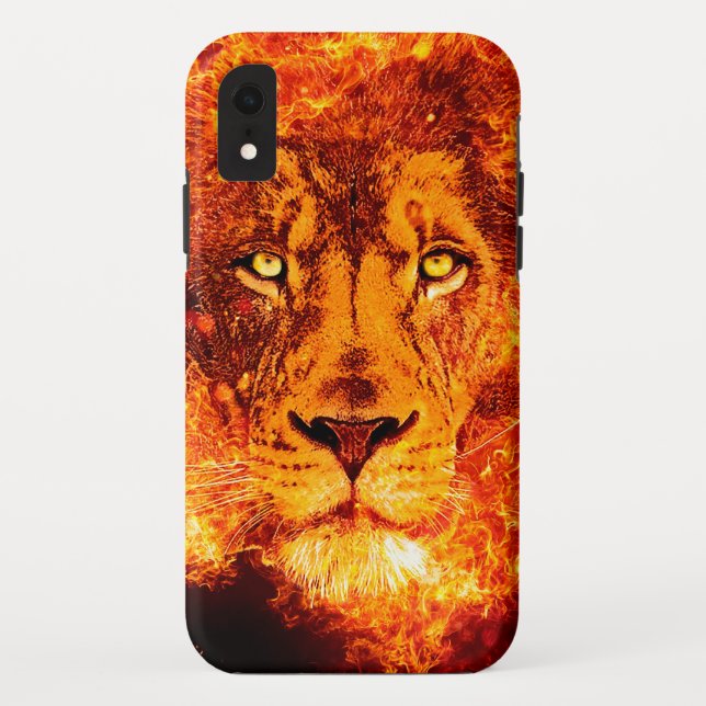 Awesome Flaming Lion Case-Mate iPhone Case (Back)
