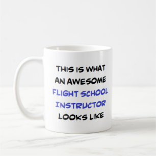 awesome flight school intructor coffee mug