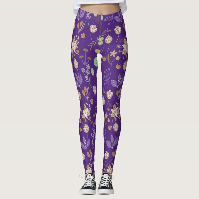 Awesome Floral Pattern Leggings (Front)