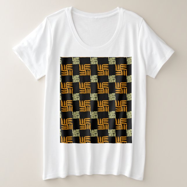 Awesome Floral Pattern Plus Size T-Shirt (Design Front)