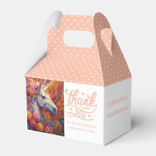 AWESOME FLORAL UNICORN FAVOUR BOX