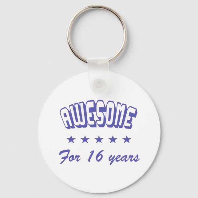 Awesome For 16 Years Key Ring (Front)
