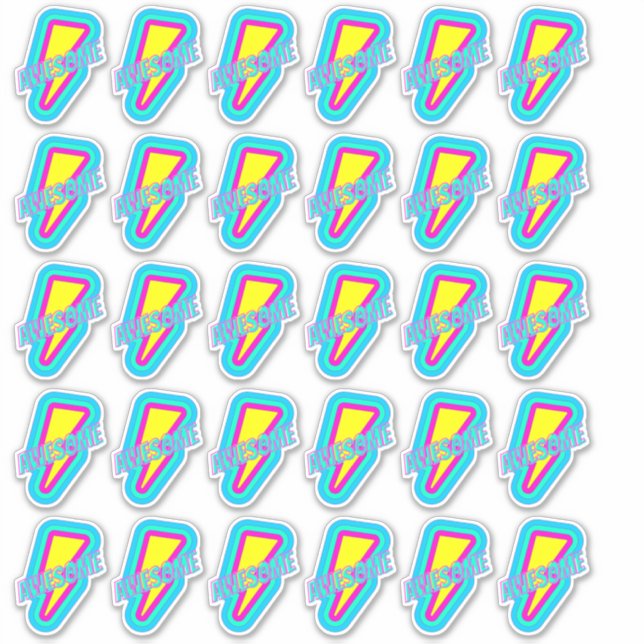 Awesome Fun Cute Teacher Reward Comment Stickers (Front)