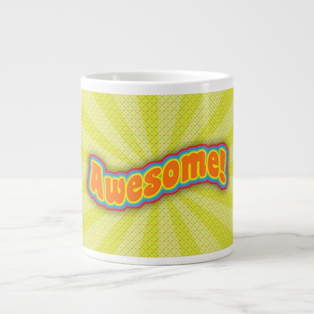 Awesome Fun Radical Slogan Design Large Coffee Mug (Front)