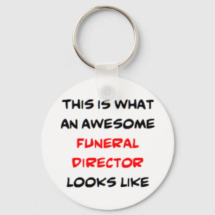 awesome funeral director key ring