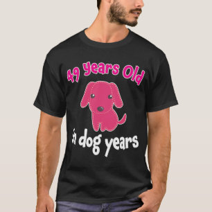 Awesome Funny Girls Seven 7 Years Dog Birthday  T T-Shirt