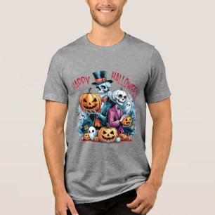Awesome Funny Halloween Inspired Scene Tri-Blend Shirt