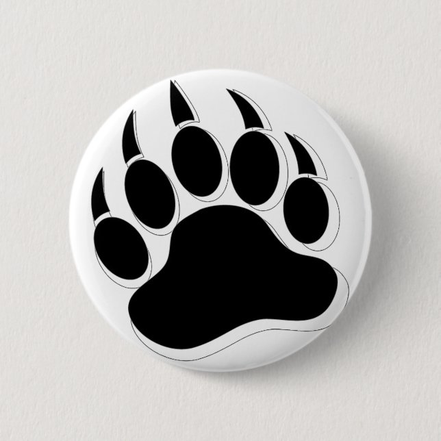 Awesome Gay Bear claw B&W 3D effect 6 Cm Round Badge (Front)