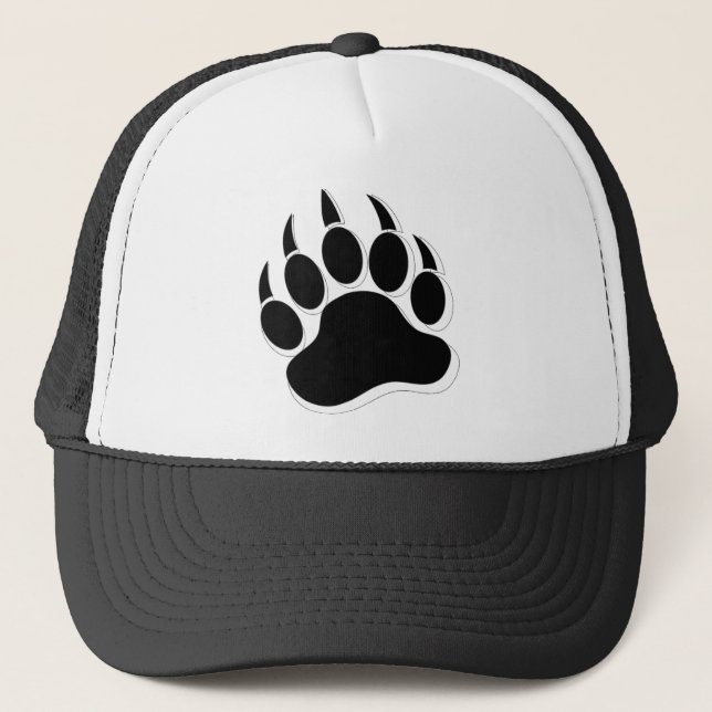 Awesome Gay Bear claw B&W 3D effect Trucker Hat (Front)