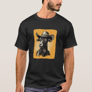 Awesome Goat with Cowboy Hat Costume for Boys and  T-Shirt