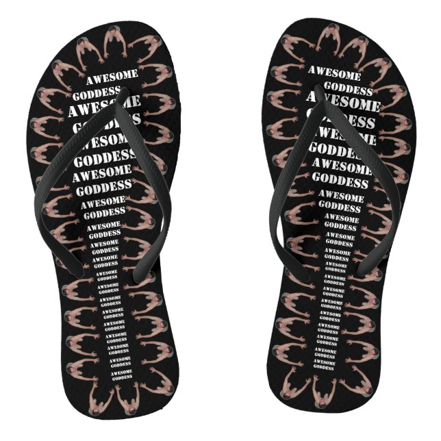 Awesome Goddess Army (NARROW STRAPS) Jandals (Footbed)