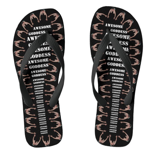 Awesome Goddess Army (WIDE STRAPS) Jandals (Footbed)