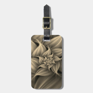 Awesome Gold Flower Fractal Luggage Tag