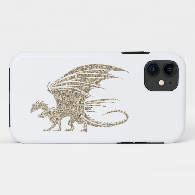 Awesome Golden Mosaic Dragon Case-Mate iPhone Case (Back (Horizontal))