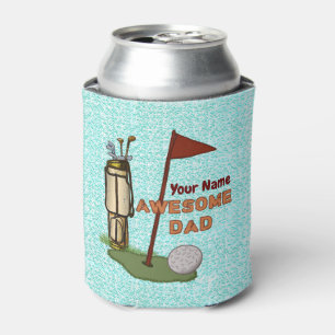 Awesome Golf Dad custom Can Cooler