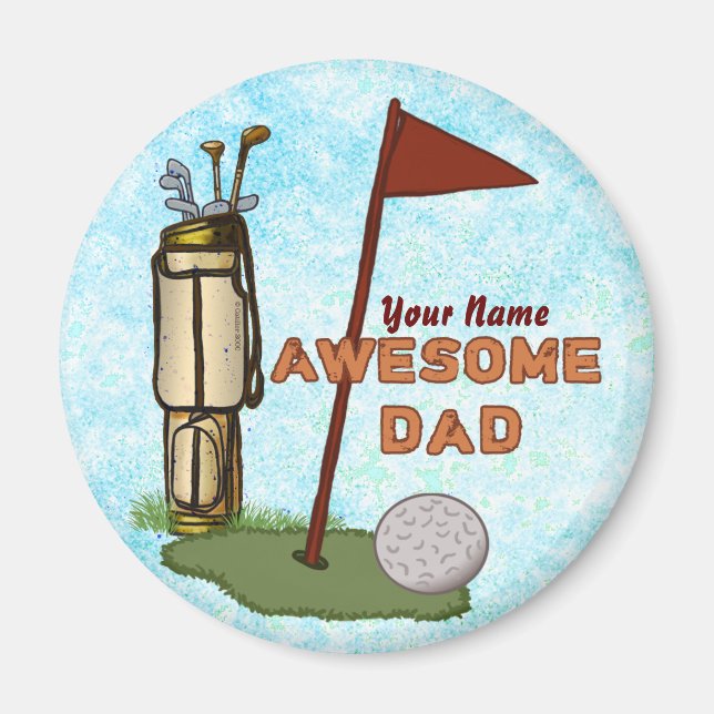 Awesome Golf Dad Magnet (Front)