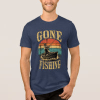 Awesome Gone fishing in the sunset T-Shirt