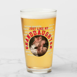 Awesome Grandfather Granddaughter Father's Day Glass