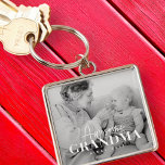 Awesome Grandma Since 20XX Simple Elegant Photo Key Ring<br><div class="desc">This simple and modern design is composed of serif and cursive typography and add a custom photo</div>