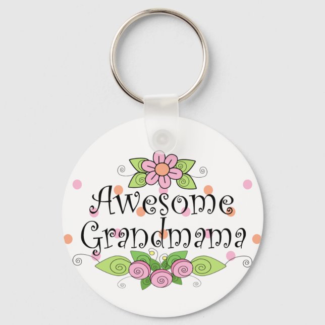 Awesome Grandmama T-Shirt Key Ring (Front)