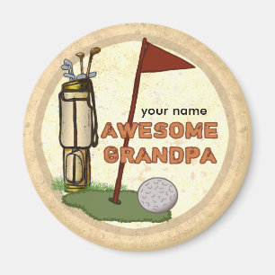 Awesome Grandpa Golf magnet