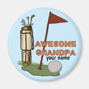 Awesome Grandpa Golf magnet