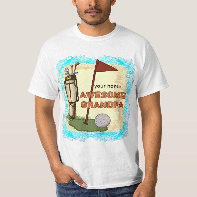 Awesome Grandpa Golf  T-Shirt (Front)
