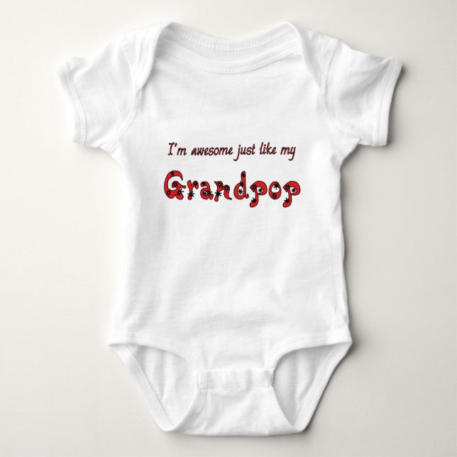 Awesome Grandpop Baby Bodysuit (Front)