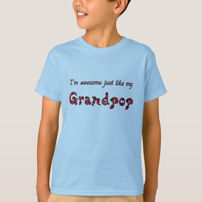 Awesome Grandpop Light Blue T-Shirt (Front)