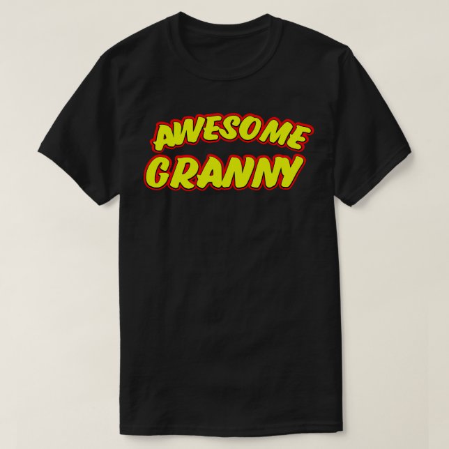 Awesome Granny cartoon T-Shirt (Design Front)