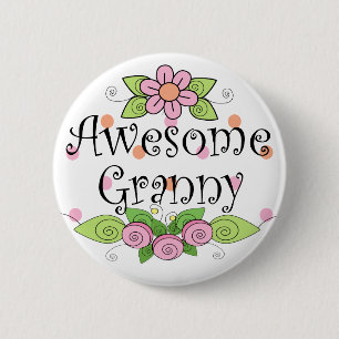 Awesome Granny T-Shirt 6 Cm Round Badge