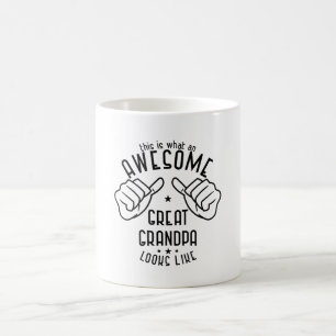 Awesome Great Grandpa Looks Like Coffee Mug