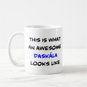 awesome greek teacher daskala coffee mug