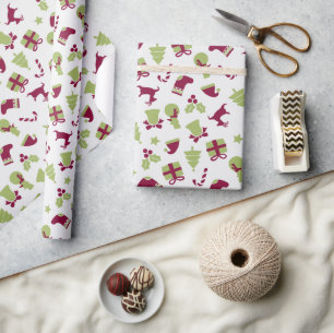 Awesome Green Festive Christmas Wrapping paper