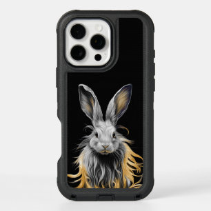 Awesome Grey Rabbit on Fire 