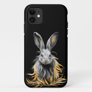 Awesome Grey Rabbit on Fire  Case-Mate iPhone Case
