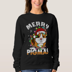 Awesome Guinea Pig Santa Hat Light Christmas Pj Me Sweatshirt