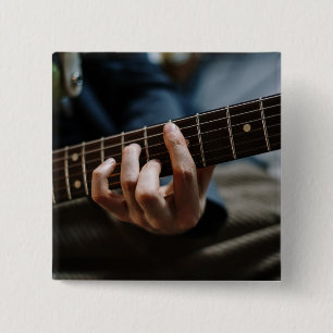 Awesome Guitar 15 Cm Square Badge
