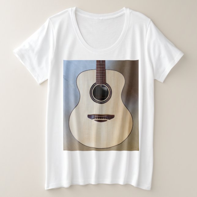 Awesome Guitar Plus Size T-Shirt (Design Front)