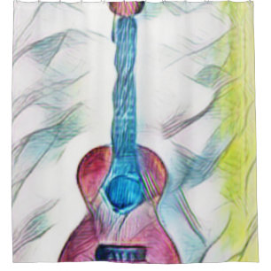 Awesome Guitar Shower Curtain