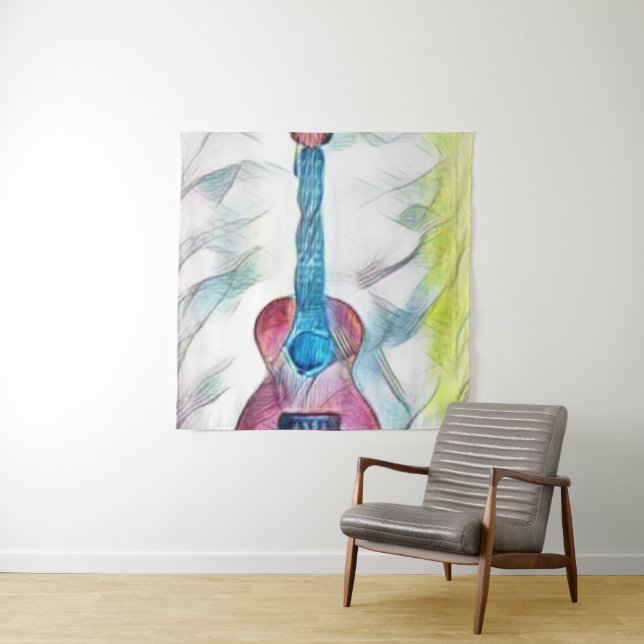 Awesome Guitar Tapestry (In Situ)