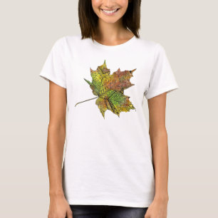 Awesome Hand Illustrated Artsy Maple Leaf T-Shirt