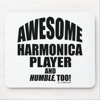 Awesome Harmonica Player Mouse Pad