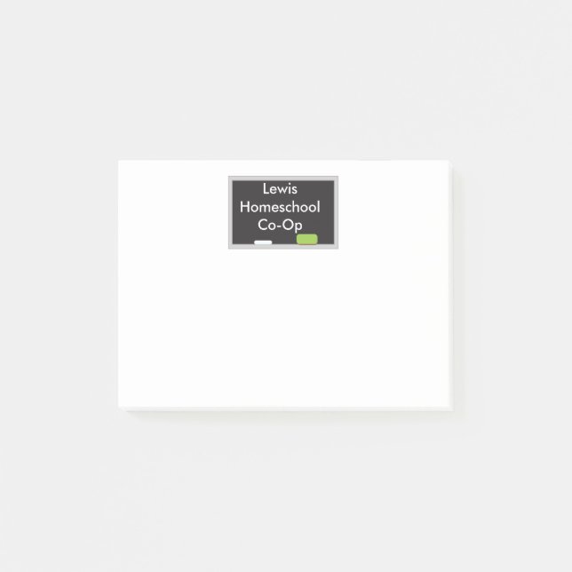 Awesome Home School Co Op Chalkboard Post-it Notes (Front)