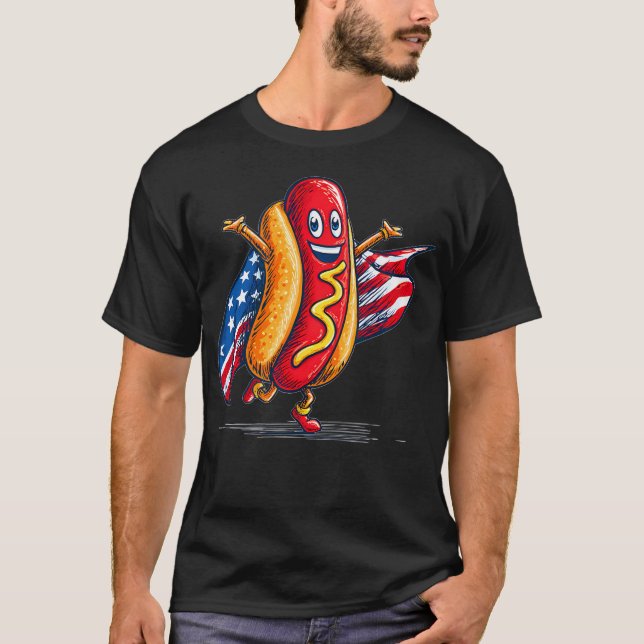 Awesome Hotdog In Us T-Shirt (Front)