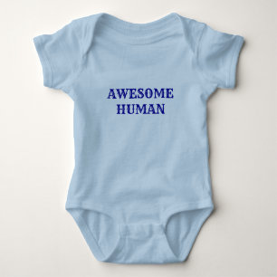 AWESOME HUMAN:  Blue Baby Bodysuit