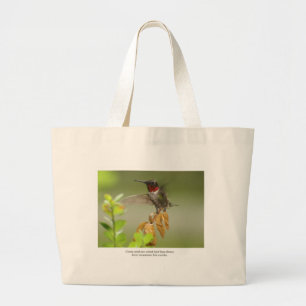 Awesome hummingbird large tote bag