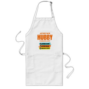 Awesome Husband Checklist Funny Long Apron