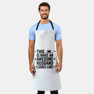 Awesome Husband Graphic Typography Apron